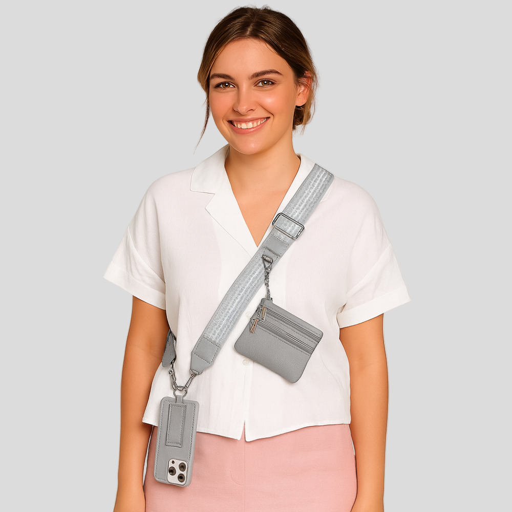 Secure Zip | Elegant Phone Case and Wallet with Strap