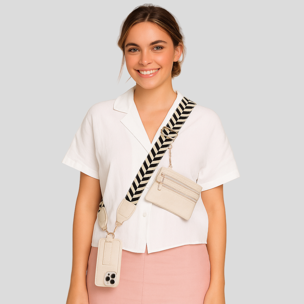 Secure Zip | Elegant Phone Case and Wallet with Strap