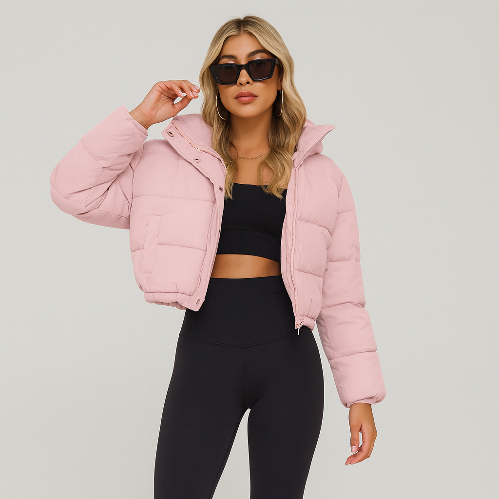 Alora | Pleated Drawstring Winter Jacket