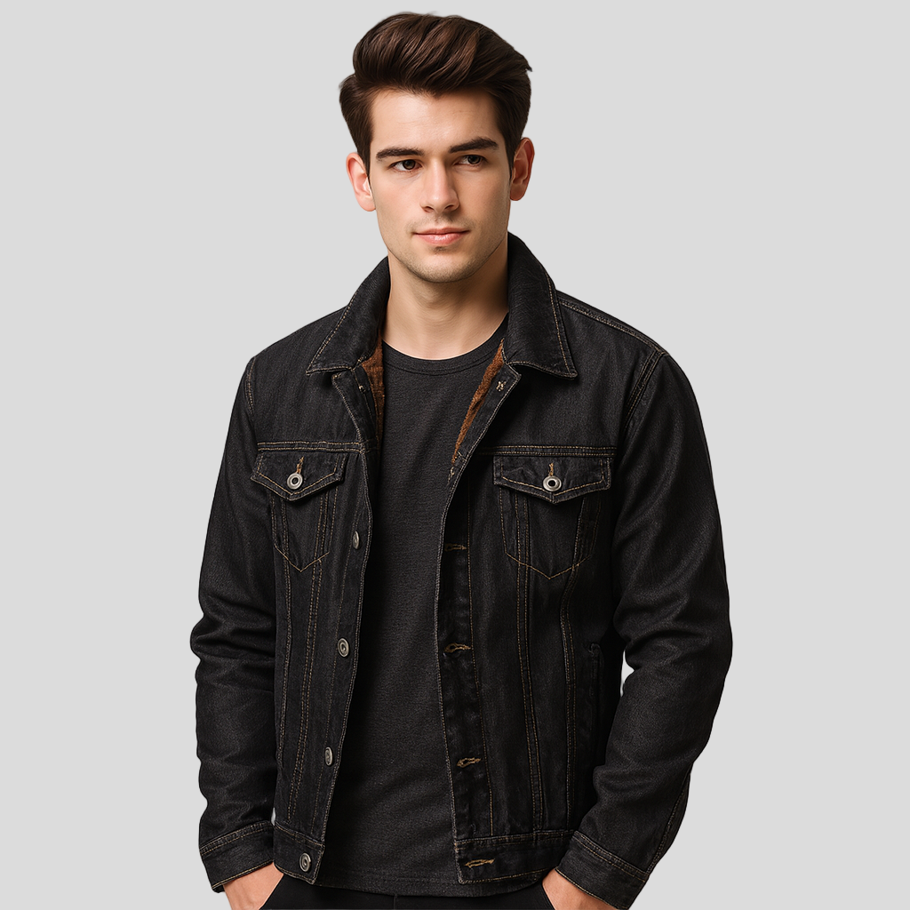 Brayden | Durable winter denim jacket