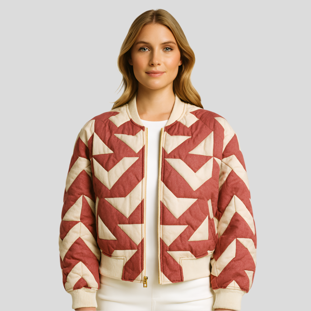 Lightweight, eye-catching and colorful mid-season jacket for women