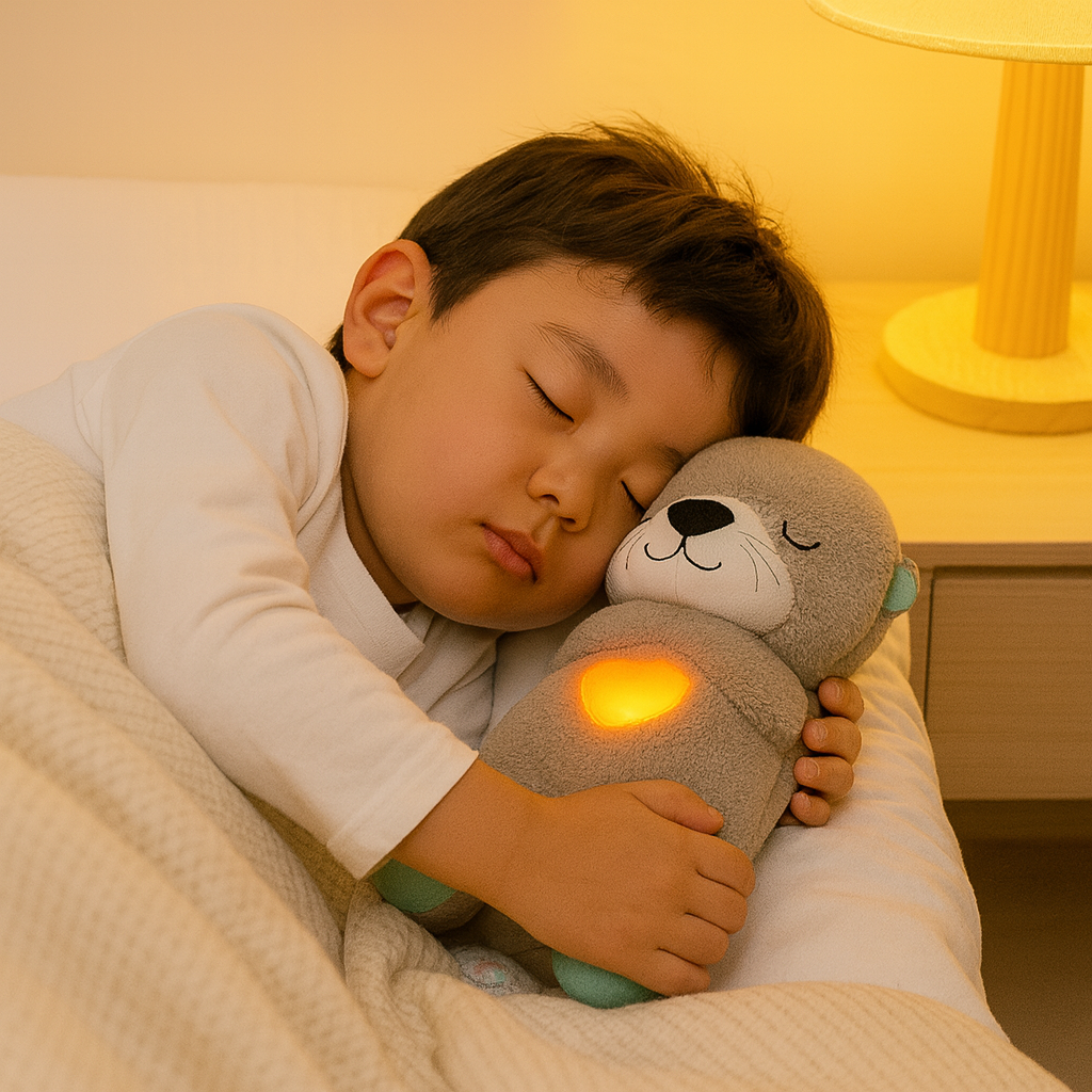 Breathing Plush Sleep Companion - Soothing Sounds, Night Light, Stress Relief | Great for Kids and Adults