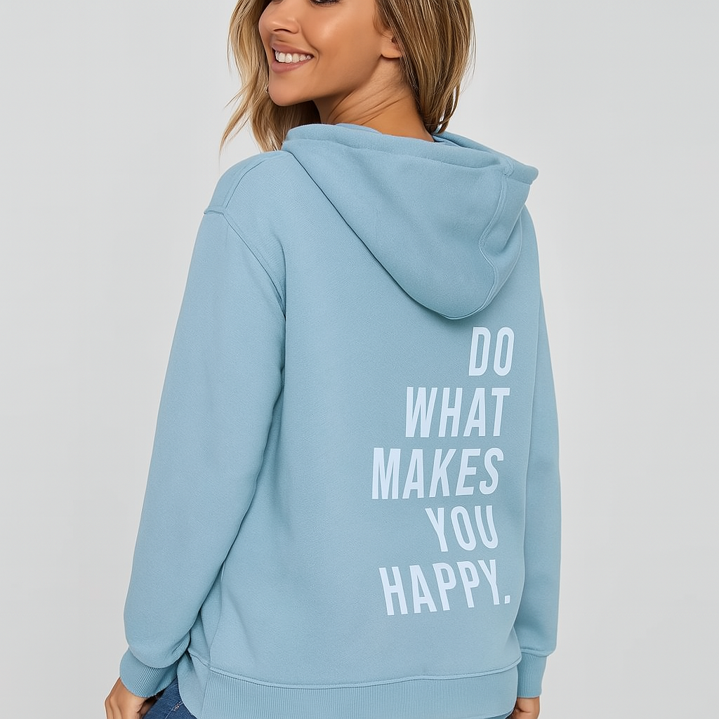 Back print hoodie - Cotton blend - Stylish and comfortable