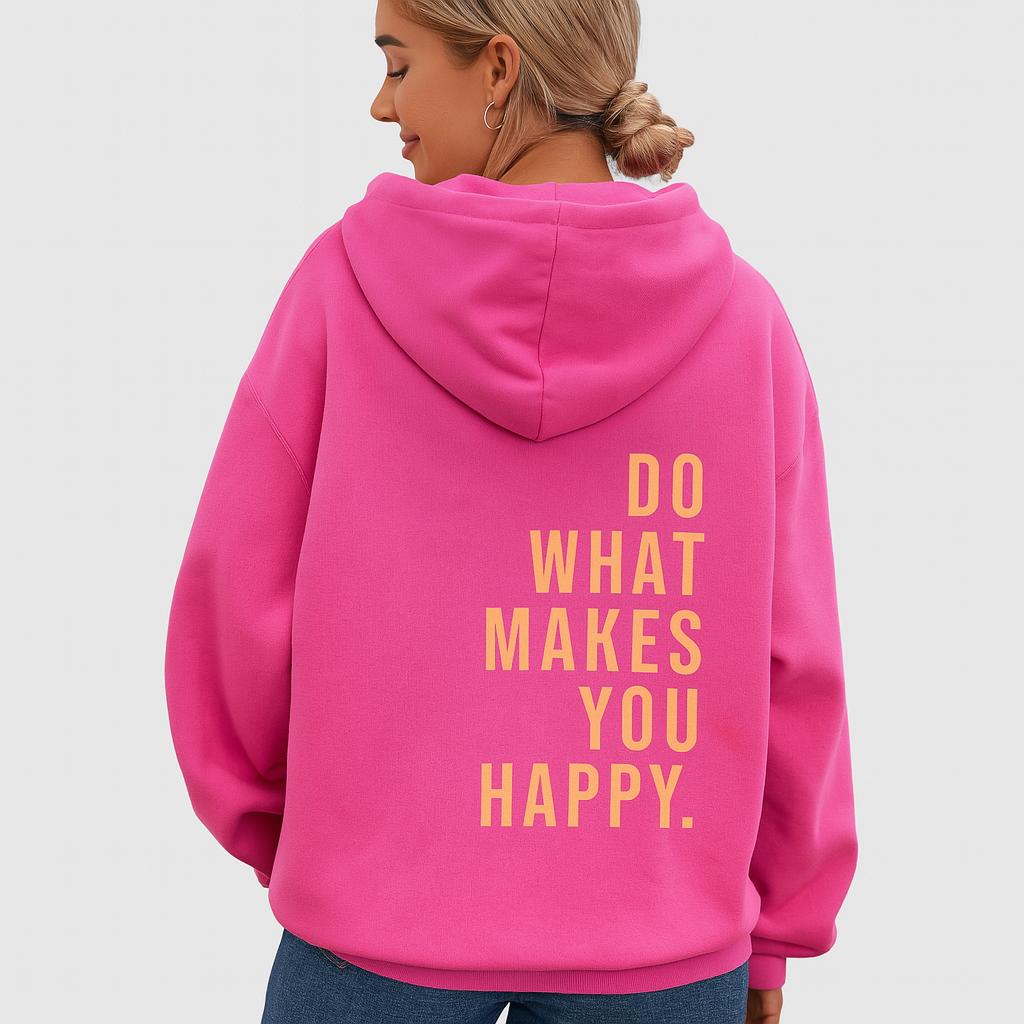 Back print hoodie - Cotton blend - Stylish and comfortable