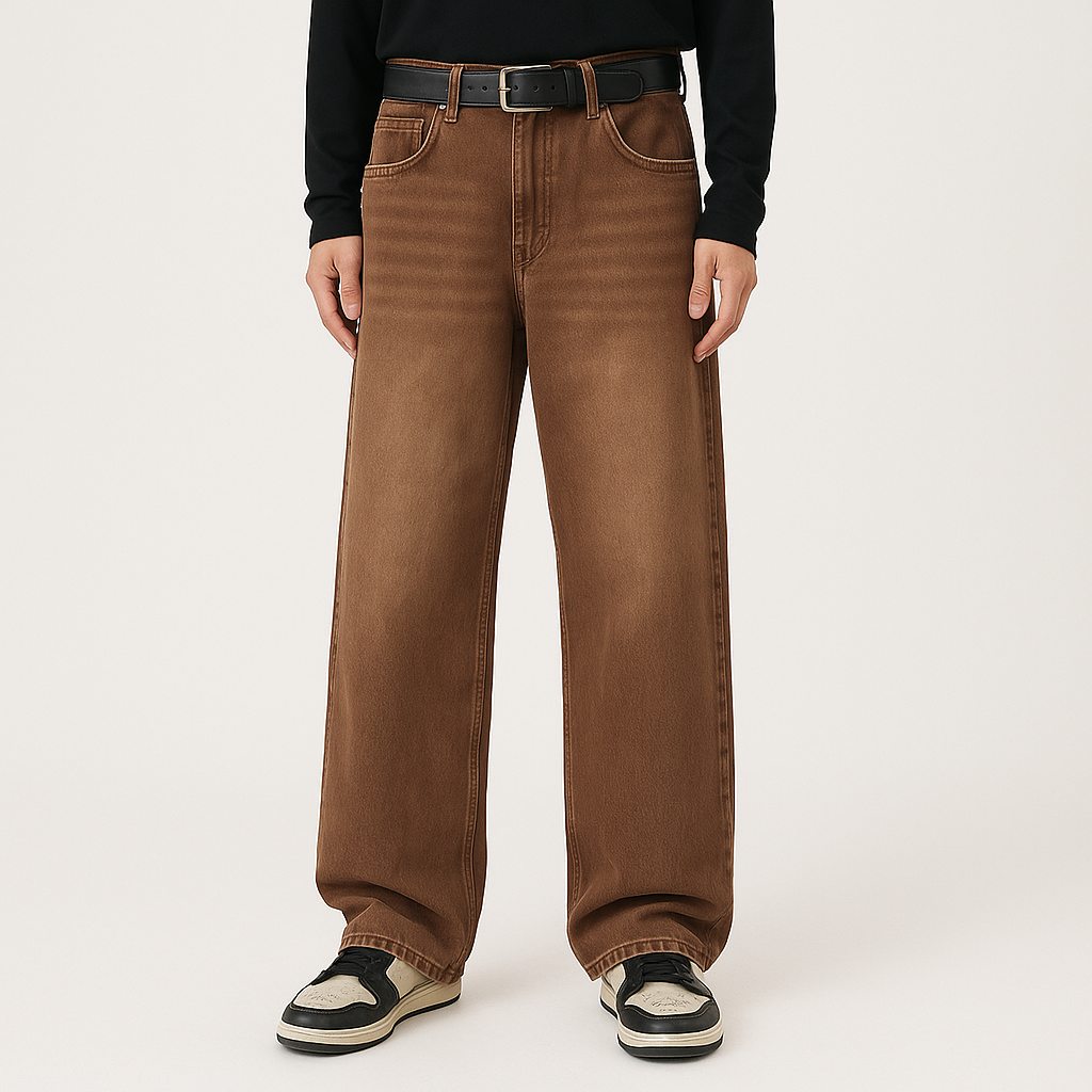 4レジェンド – メンズ フレア ジーンズ – カジュアルなストリートスタイル、ポケット付き、大人っぽいデザイン