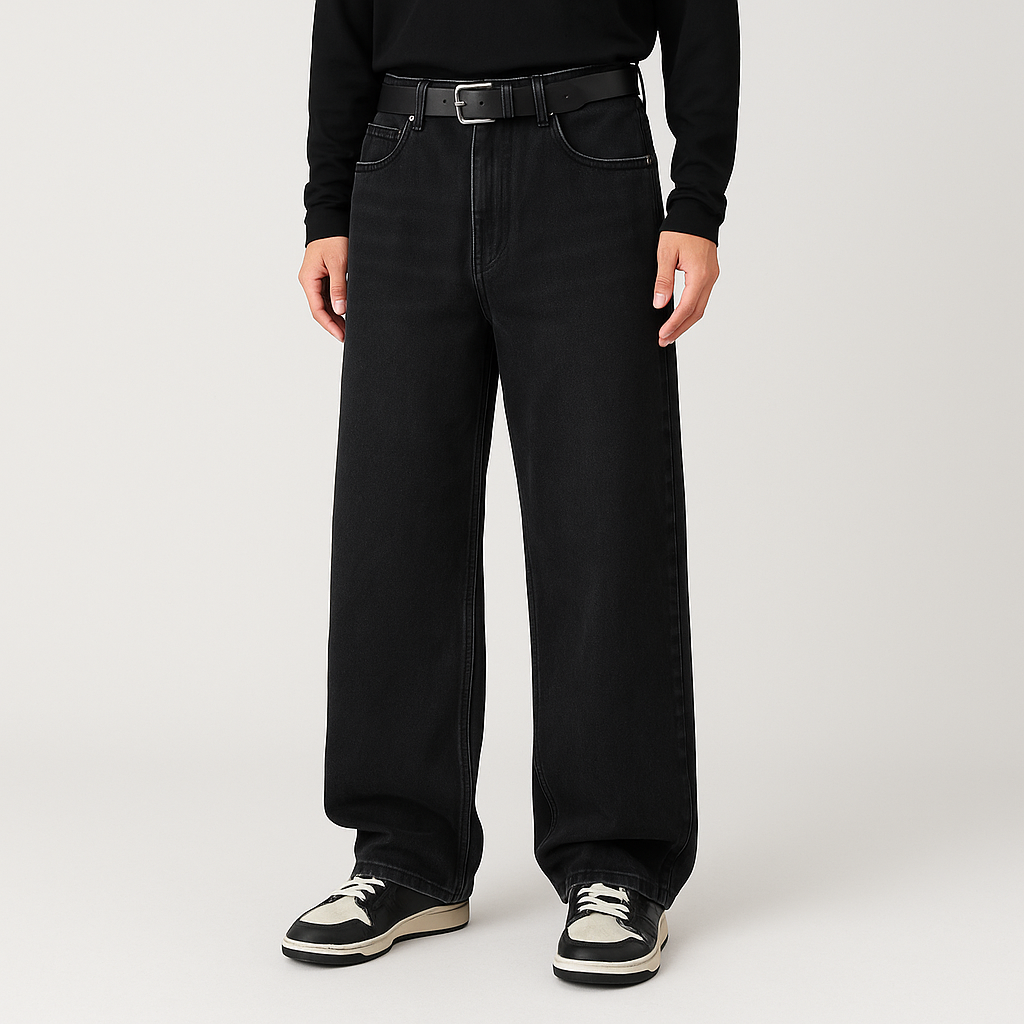 4レジェンド – メンズ フレア ジーンズ – カジュアルなストリートスタイル、ポケット付き、大人っぽいデザイン