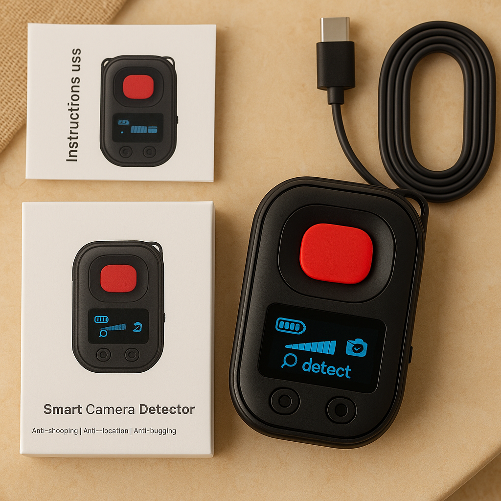 EMF、赤外線、磁気検知機能を備えたスパイ防止探知機 - USB充電式