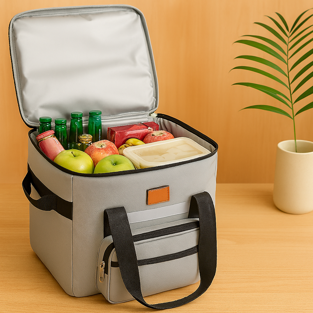 Large, Durable Quilted Bag - Multi-Compartment Picnic & Camping Bag