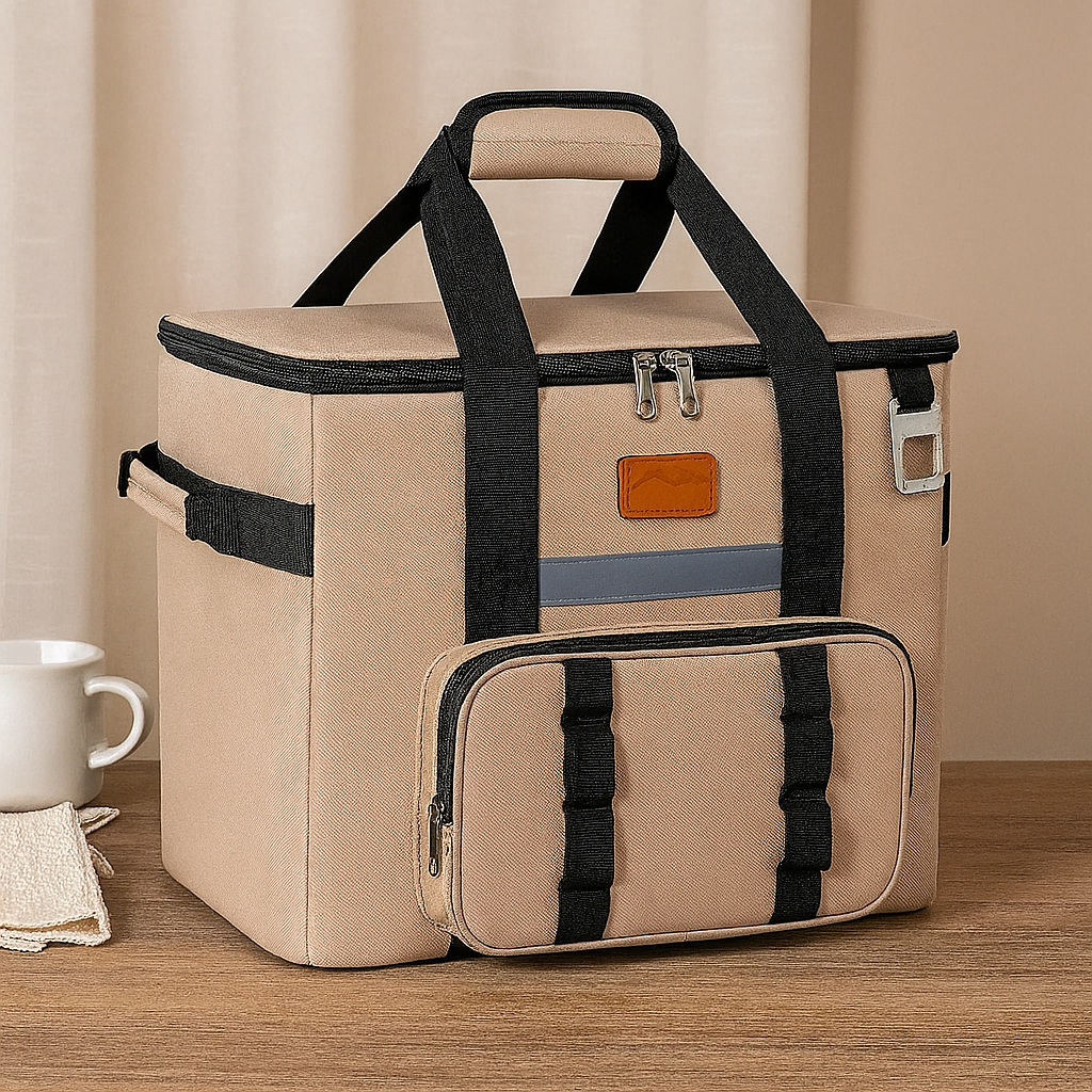 大きくて丈夫なキルトバッグ - 複数のコンパートメントを備えた多機能ピクニック&キャンプバッグ