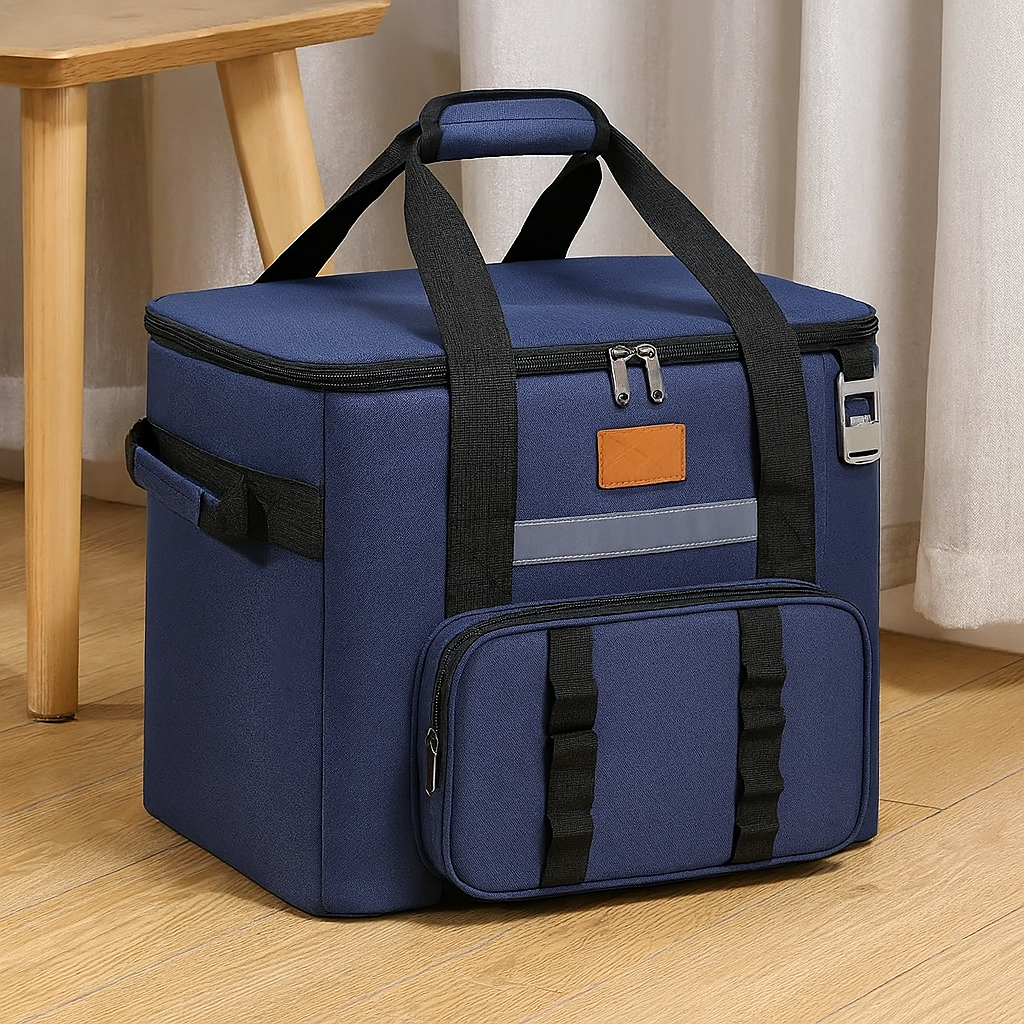 大きくて丈夫なキルトバッグ - 複数のコンパートメントを備えた多機能ピクニック&キャンプバッグ