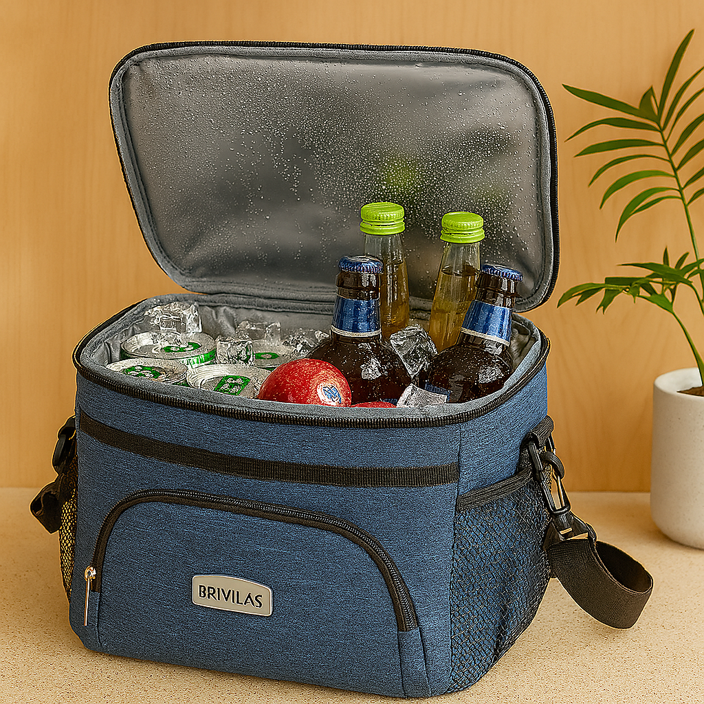 Insulated Picnic Cooler Bag - Thermal Bag for Outdoors, Beach, and Camping
