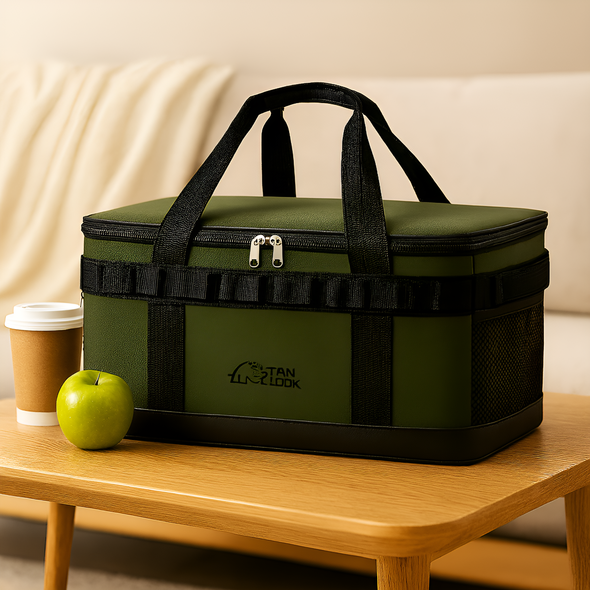 Large Capacity Insulated Cooler Bag - Portable Thermal Bag Perfect for Camping and Hiking
