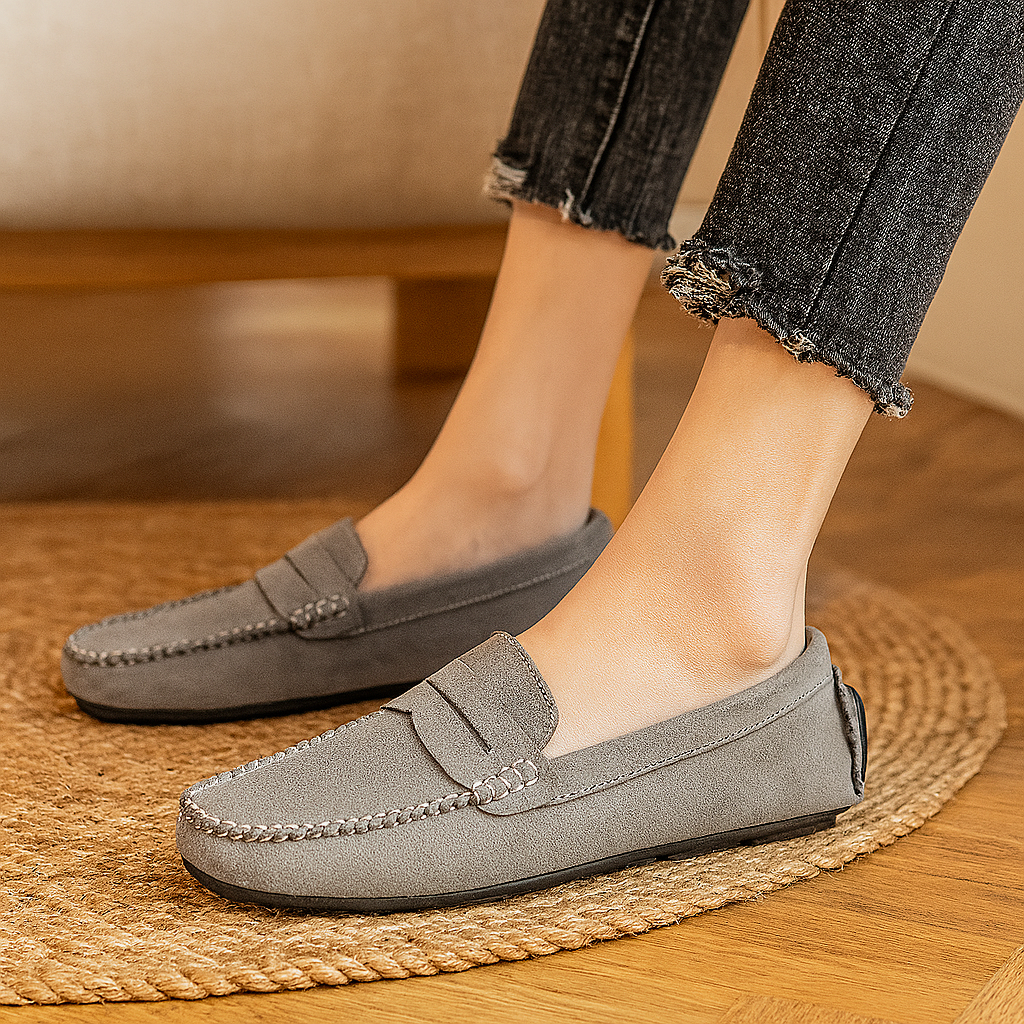 Milano Men's Leather Loafers – Classic Slippers with Non-Slip Soles