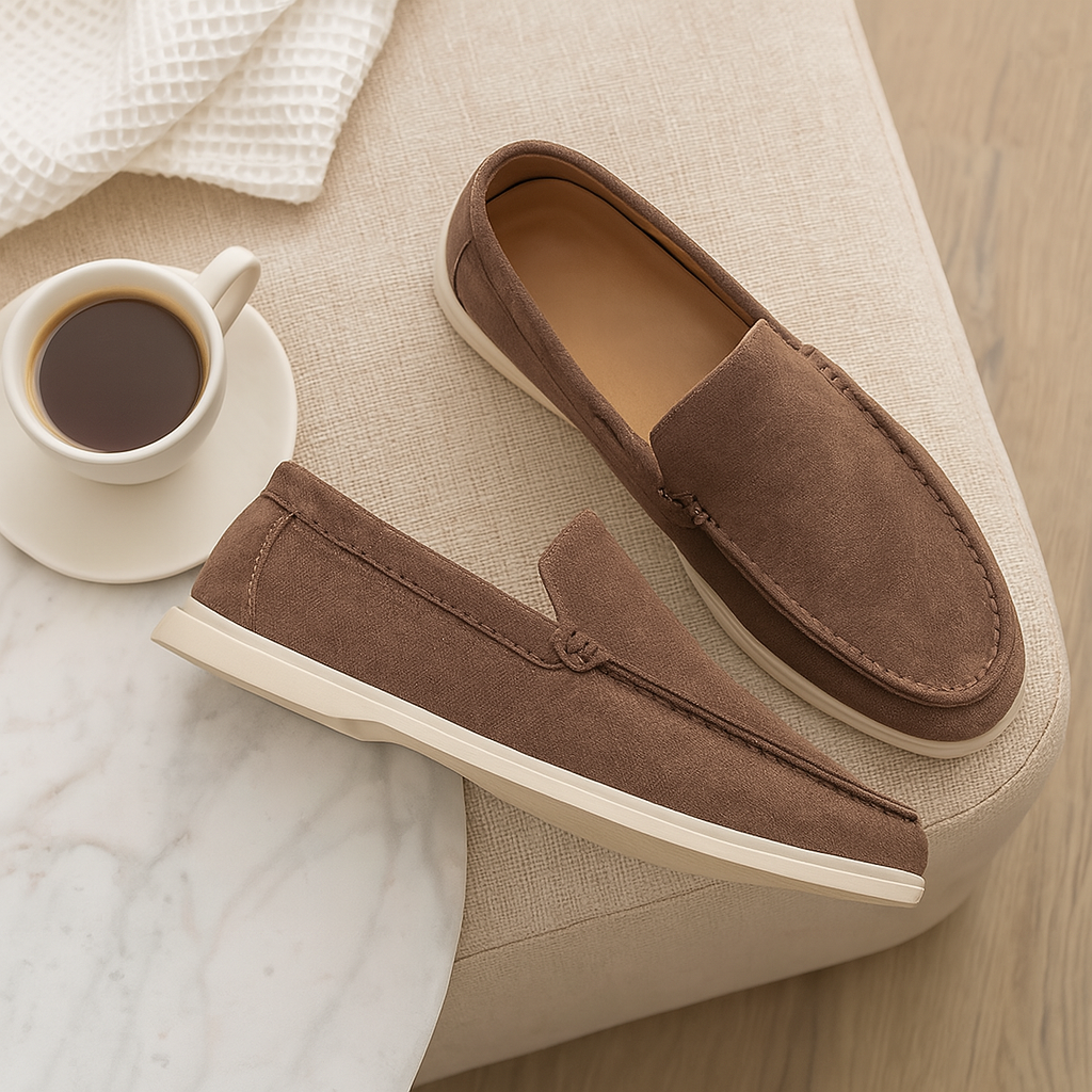 Bruno Classic Suede Loafers – Handmade Men's Slippers