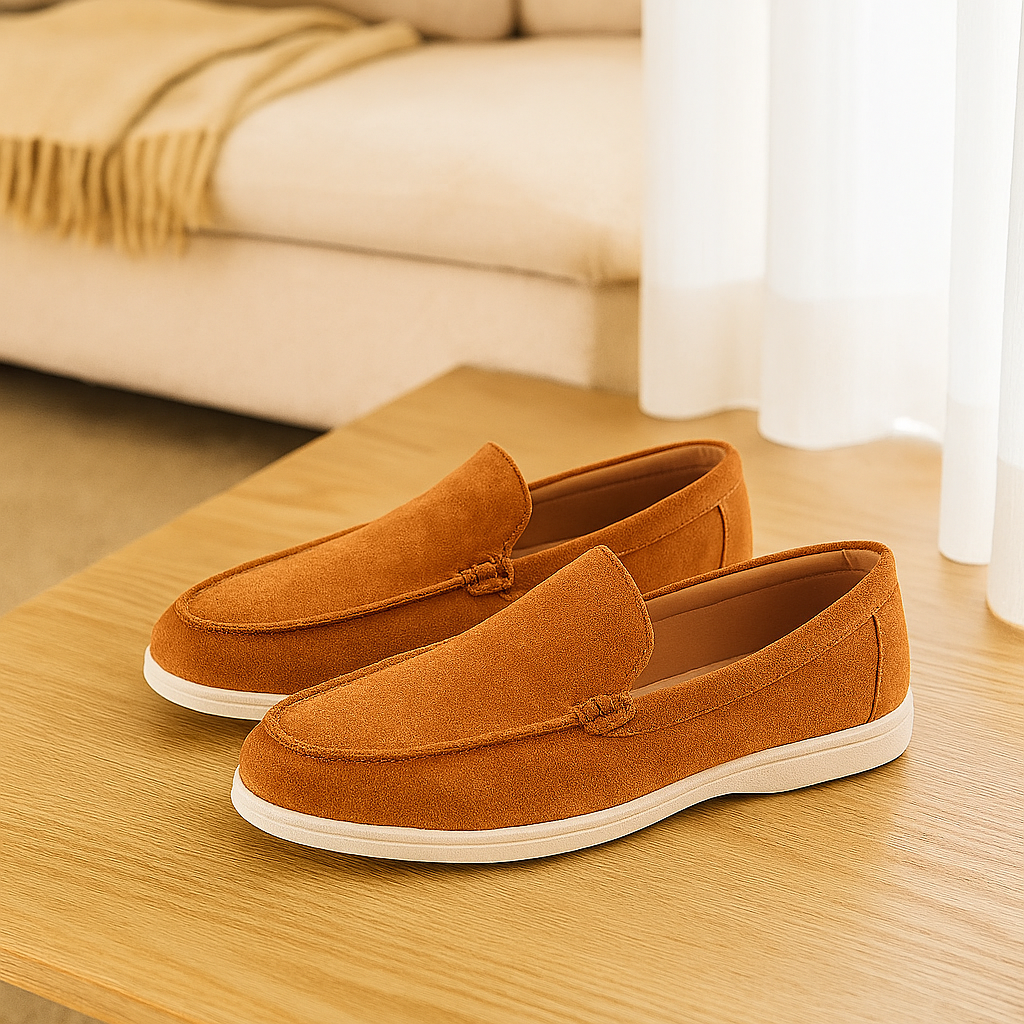 Bruno Classic Suede Loafers – Handmade Men's Slippers
