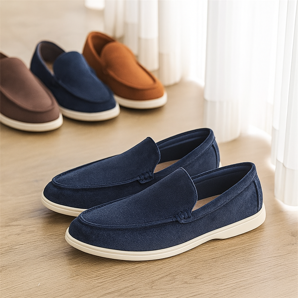 Bruno Classic Suede Loafers – Handmade Men's Slippers