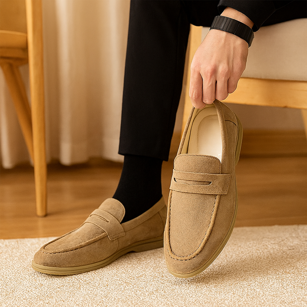 Versatile Business Casual Men's Loafers - Stylish and Simple Slip-On Flats