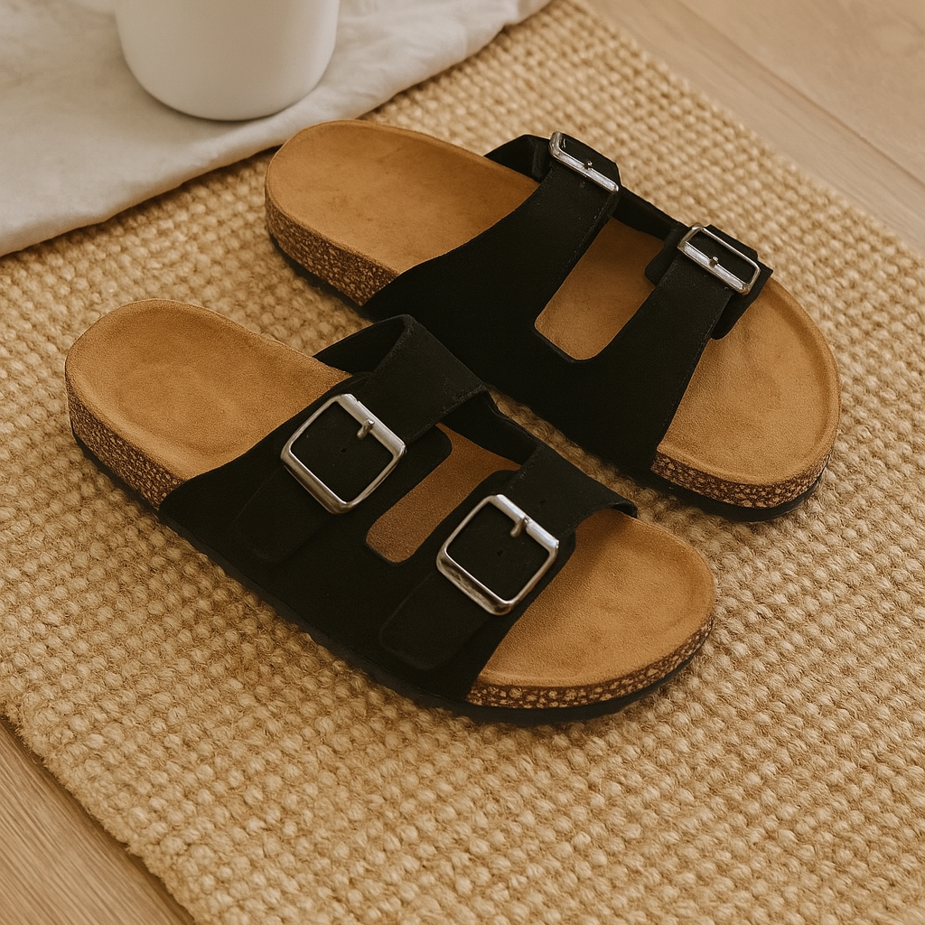 Men's Retro Style Sandals - Casual and Comfortable with Adjustable Double Buckle Design