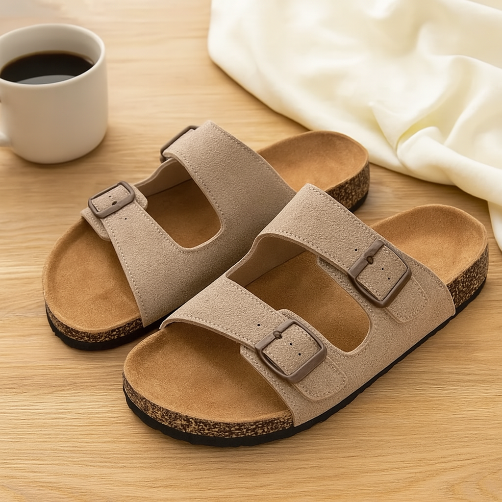Men's Retro Style Sandals - Casual and Comfortable with Adjustable Double Buckle Design