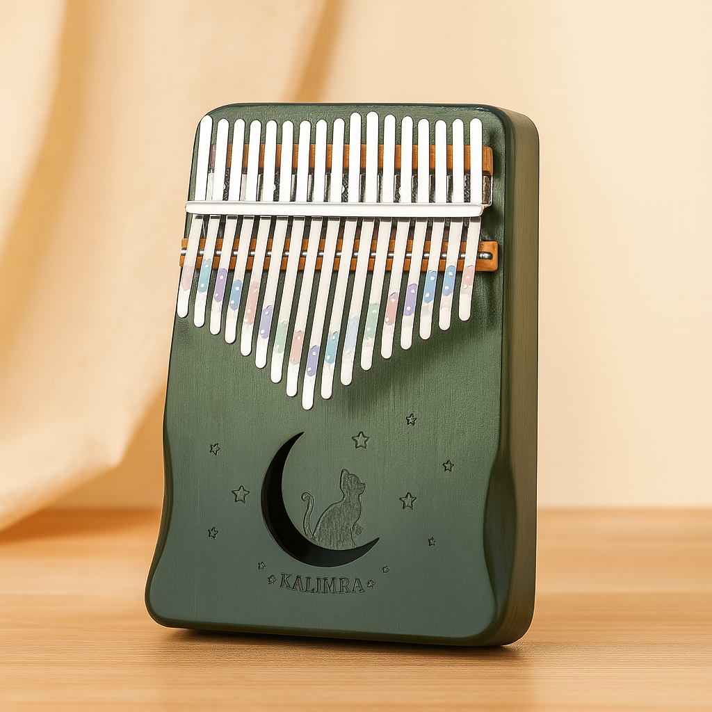 17-Key Kalimba Thumb Piano - Wooden Instrument for Beginners (Music Included)