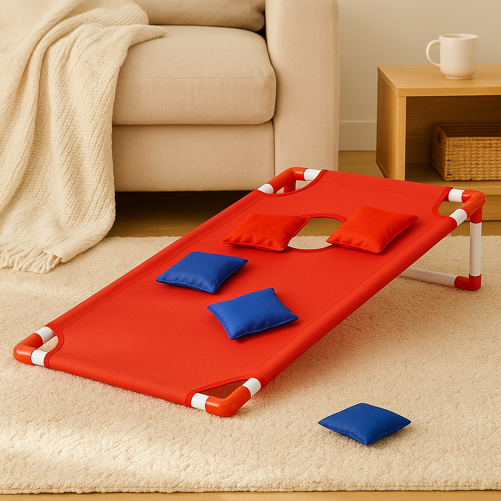 ビーンバッグトスゲーム - 子供と大人向けの6つのビーンバッグが付いた折りたたみ式の芝生ゲーム