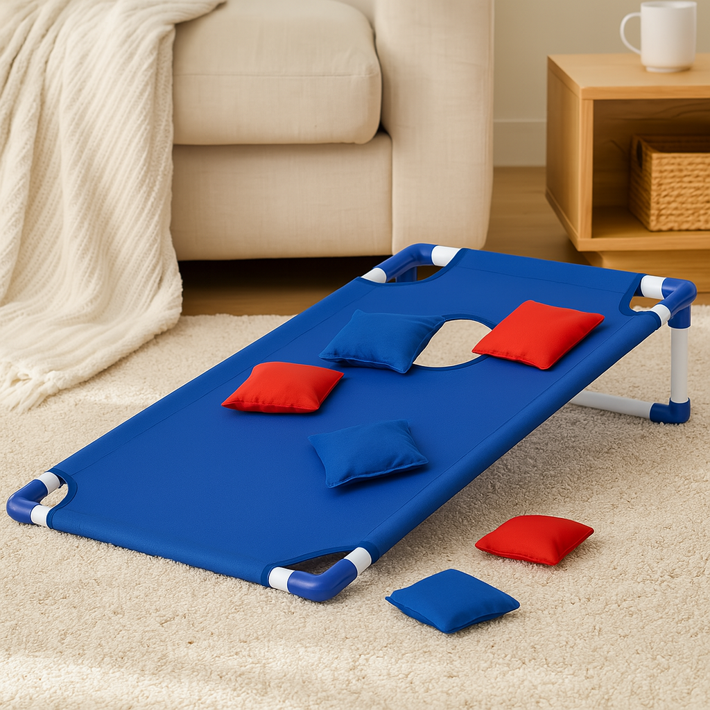 ビーンバッグトスゲーム - 子供と大人向けの6つのビーンバッグが付いた折りたたみ式の芝生ゲーム