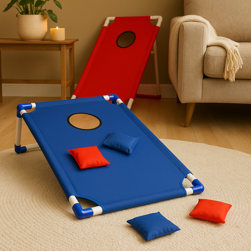 Bean Bag Toss Game - Foldable Lawn Game with 6 Bean Bags for Kids and Adults