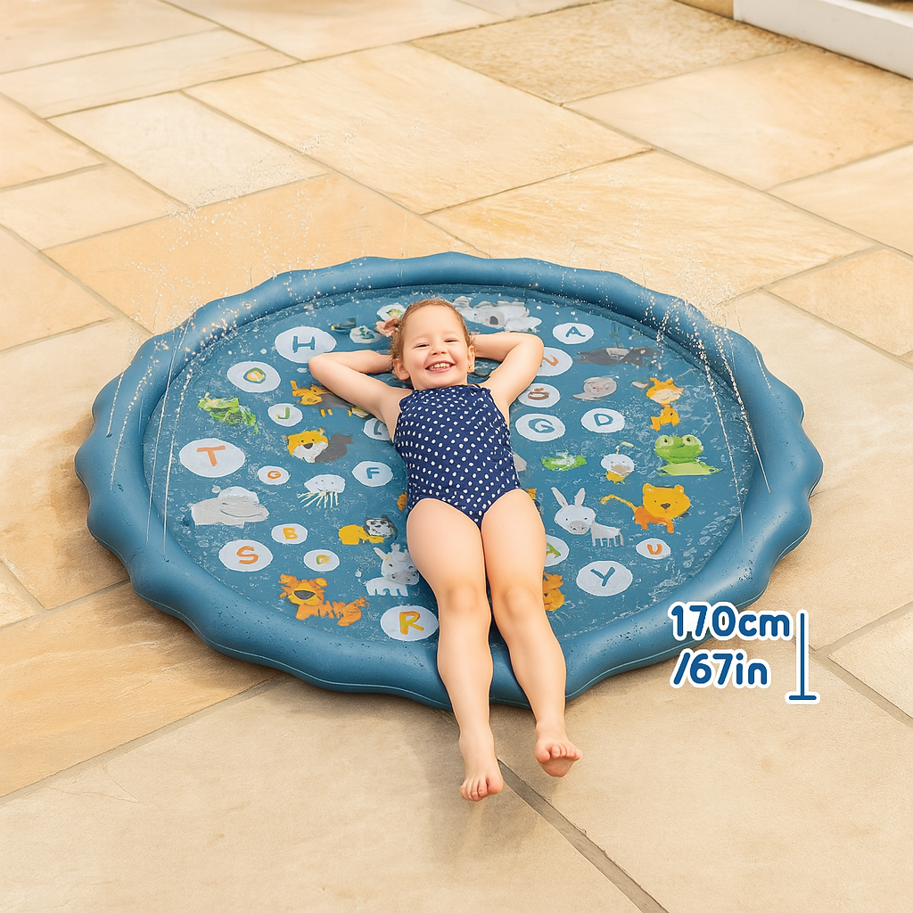 子供用スプラッシュマット - 夏の水遊びに最適な屋外スプリンクラープレイマット