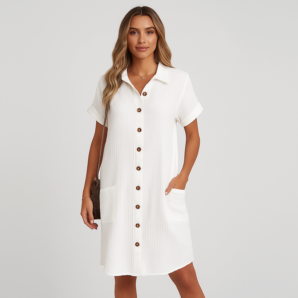 Women's Casual Shirt Dress - Relaxed Fit, Stylish Everyday Look