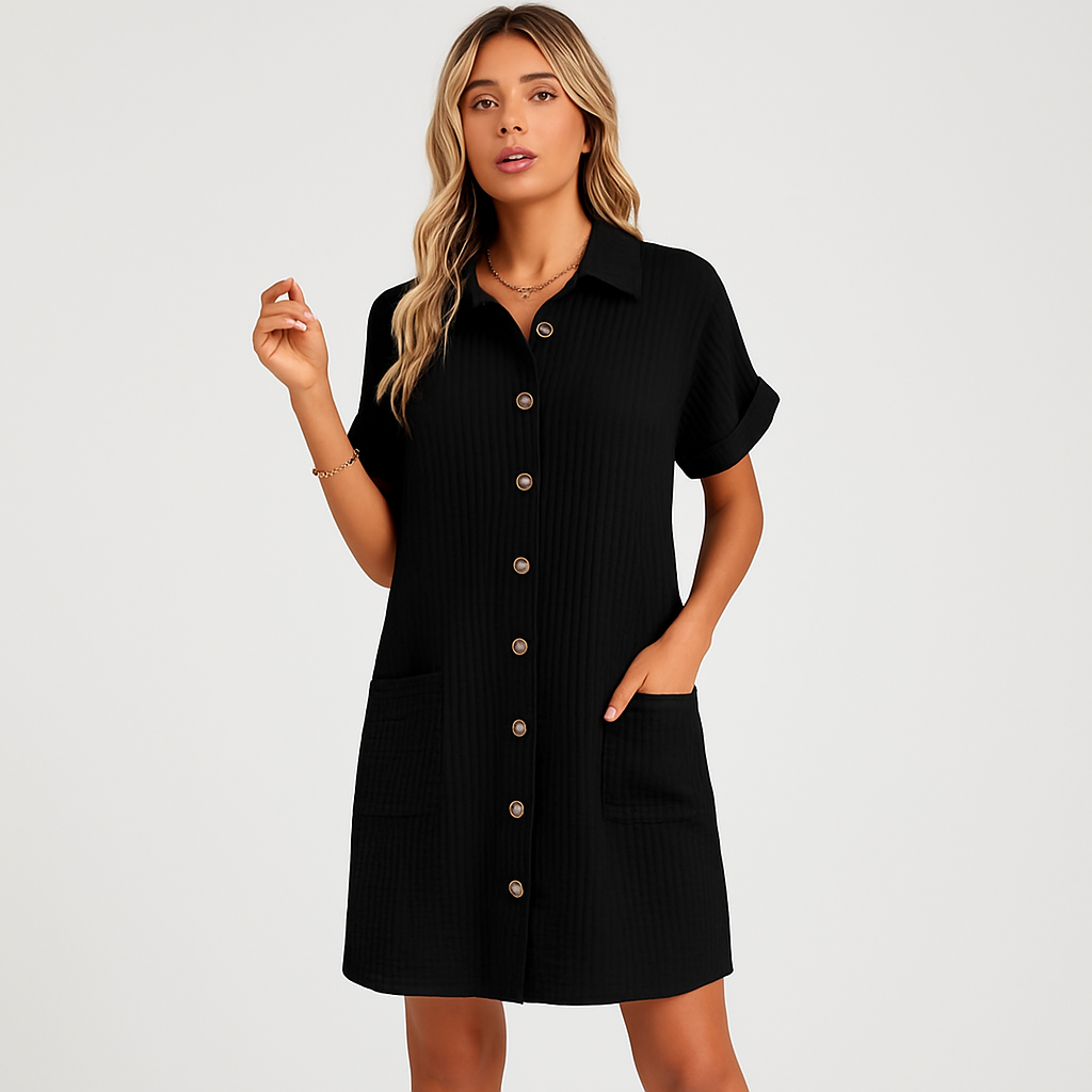 Women's Casual Shirt Dress - Relaxed Fit, Stylish Everyday Look