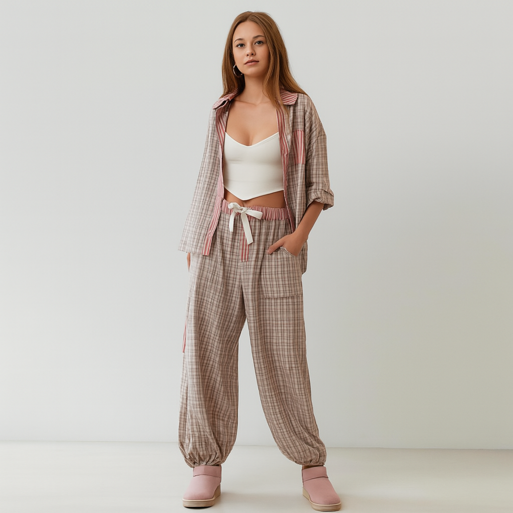 ゆったりとしたパジャマセット