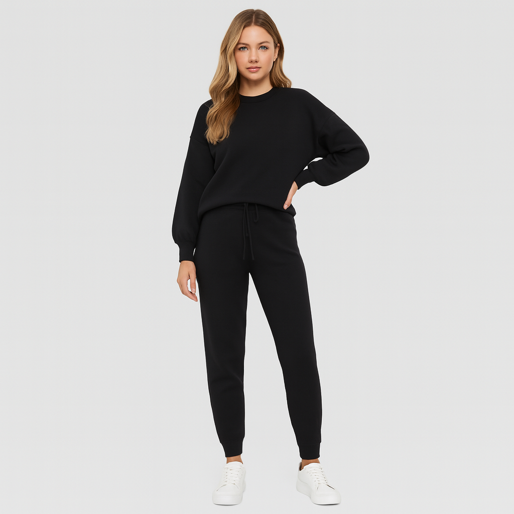 エレガントなレディーストラックスーツ - 自宅やレジャーに最適なスタイリッシュなラウンジウェアセット