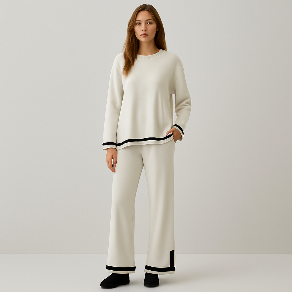 伸縮性のあるニットラウンジセット