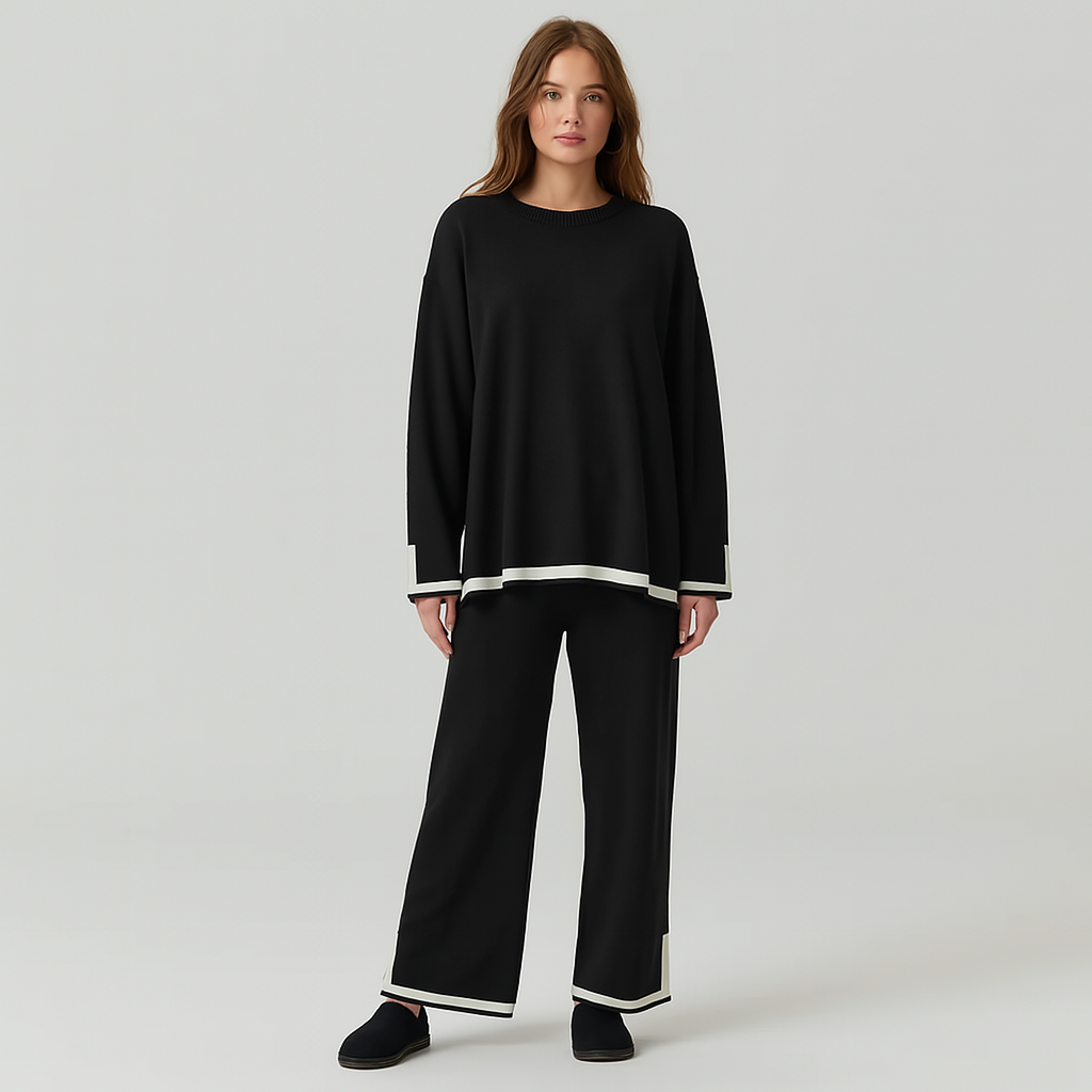 伸縮性のあるニットラウンジセット