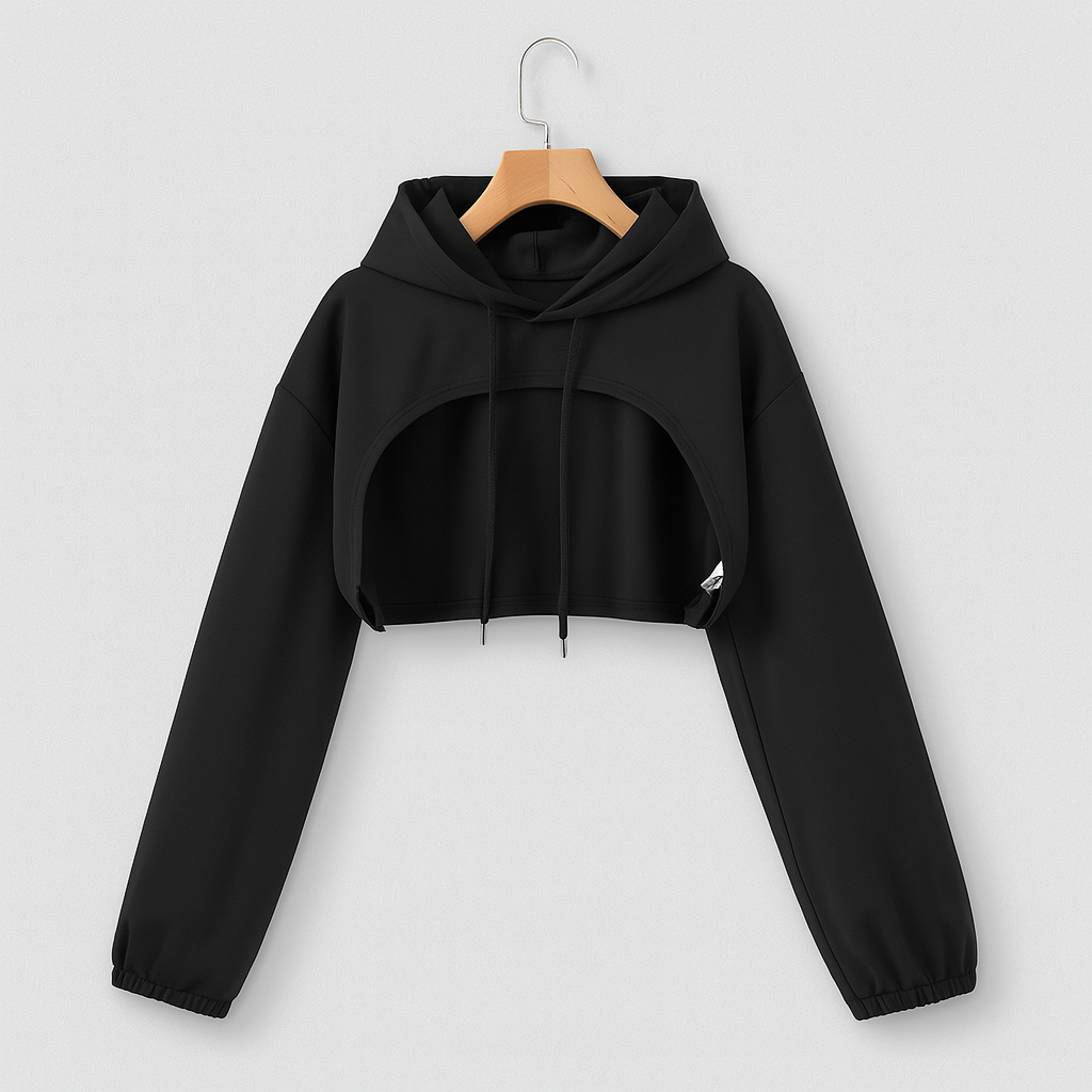 レディース3点セット - パーカー、ノット付きタンクトップ、ハイウエストヨガパンツ