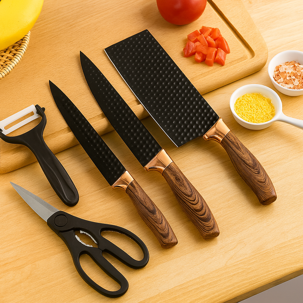 Savola | 6-Piece Stainless Steel Knife and Tool Set