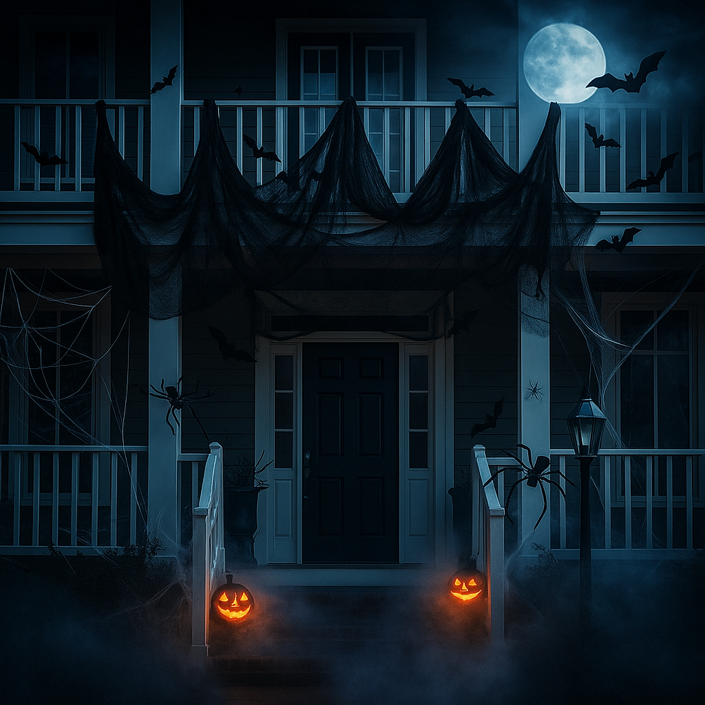 Phantom Web Halloween Spider Web - Indoor/Outdoor Use, Black Polyester