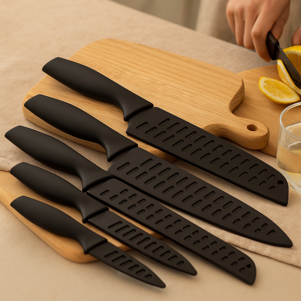 Adrian | Stainless Steel Kitchen Knife Set with Block