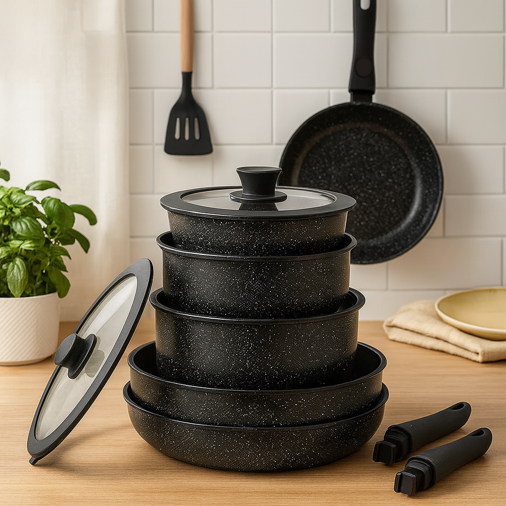 Quiser | 5-Piece Ceramic Nonstick Cookware Set