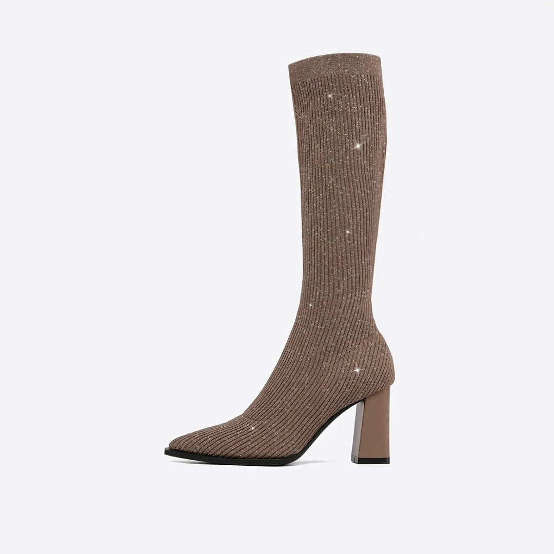 Ayla - Knee-high pointed toe boots
