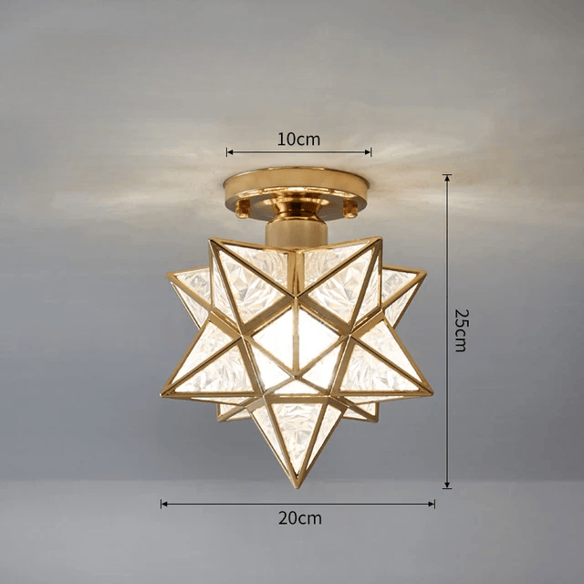 Ethereal Blossom - A ceiling lamp decorated with crystal leaves