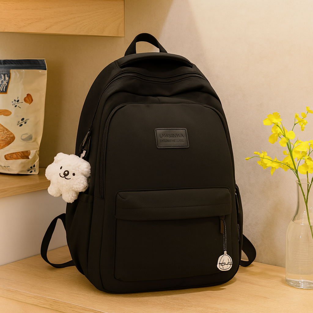 Cuddle Pack | Unisex Laptop Backpack with Plush Charm