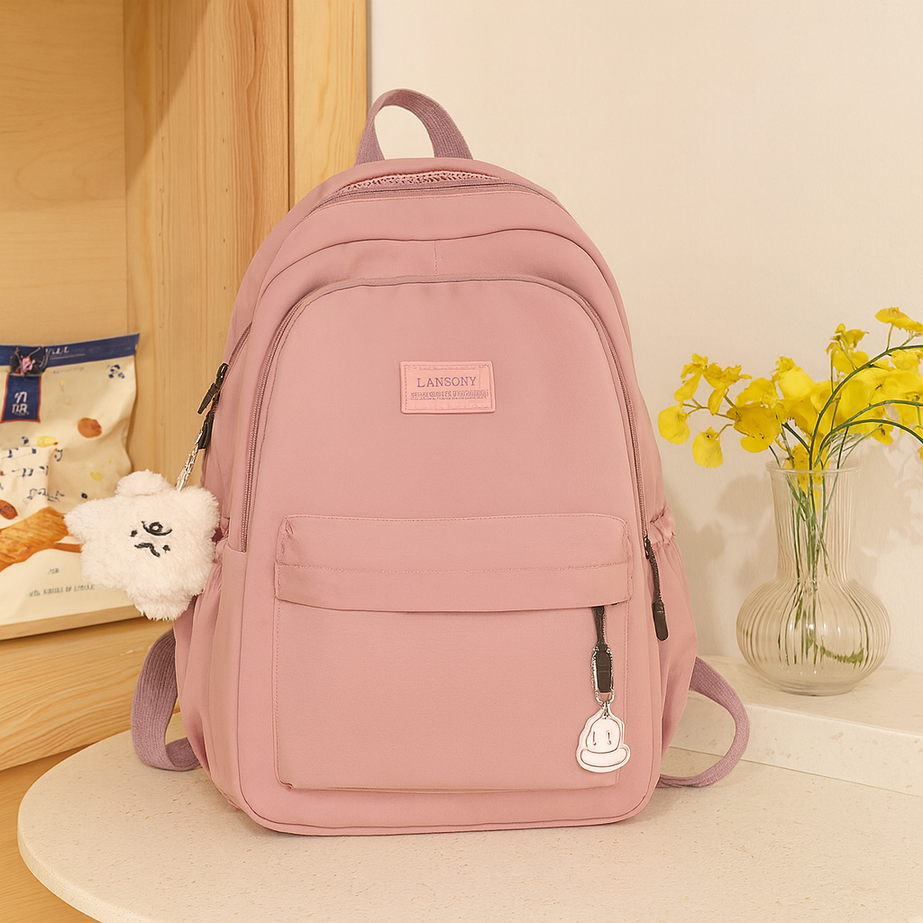 Cuddle Pack | Unisex Laptop Backpack with Plush Charm