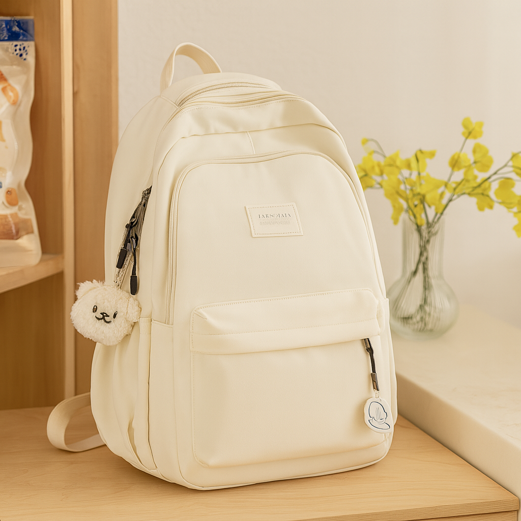 Cuddle Pack | Unisex Laptop Backpack with Plush Charm