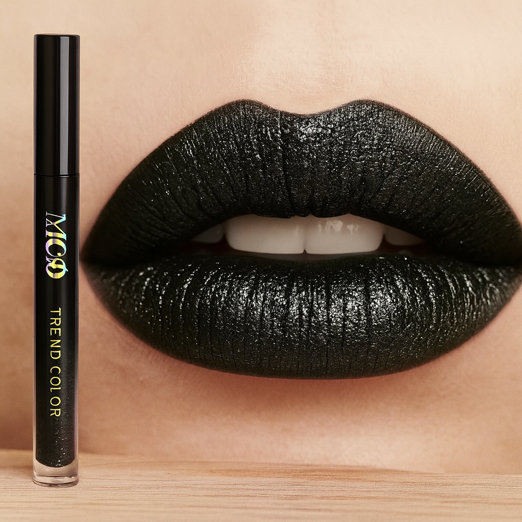 Dark Gleam Lip Gloss – A non-sticky, long-lasting black gloss