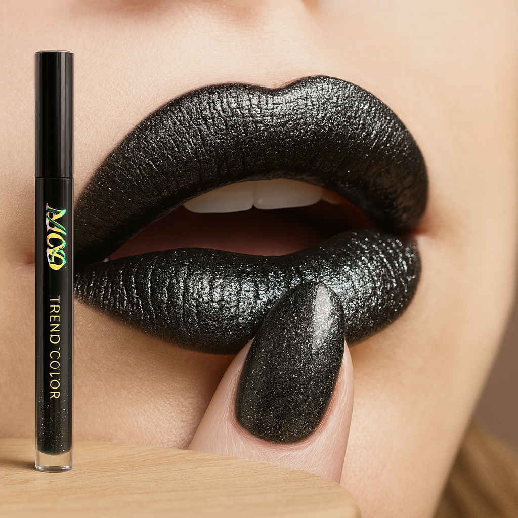 Dark Gleam Lip Gloss – A non-sticky, long-lasting black gloss