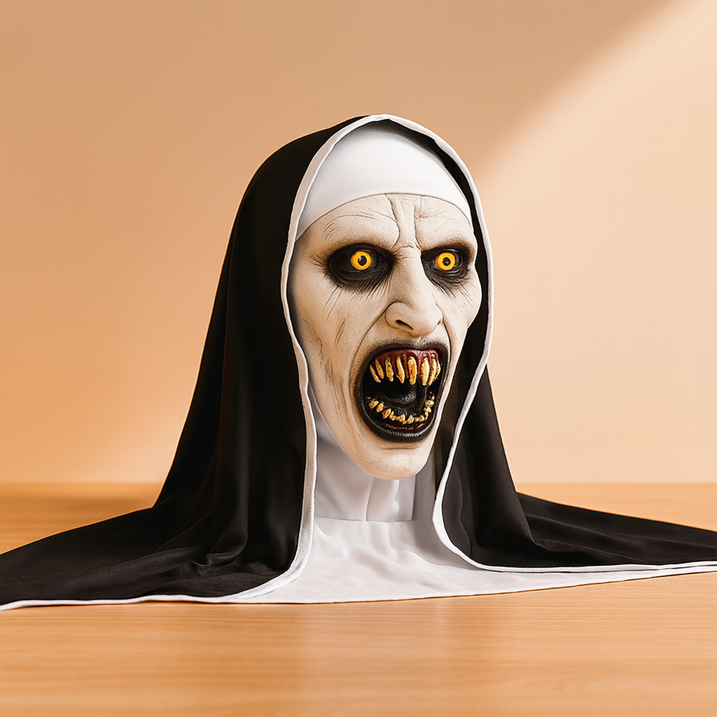 ダーク・ヴォウ ハロウィン 修道女マスク – 大人用ホラーラテックスマスク