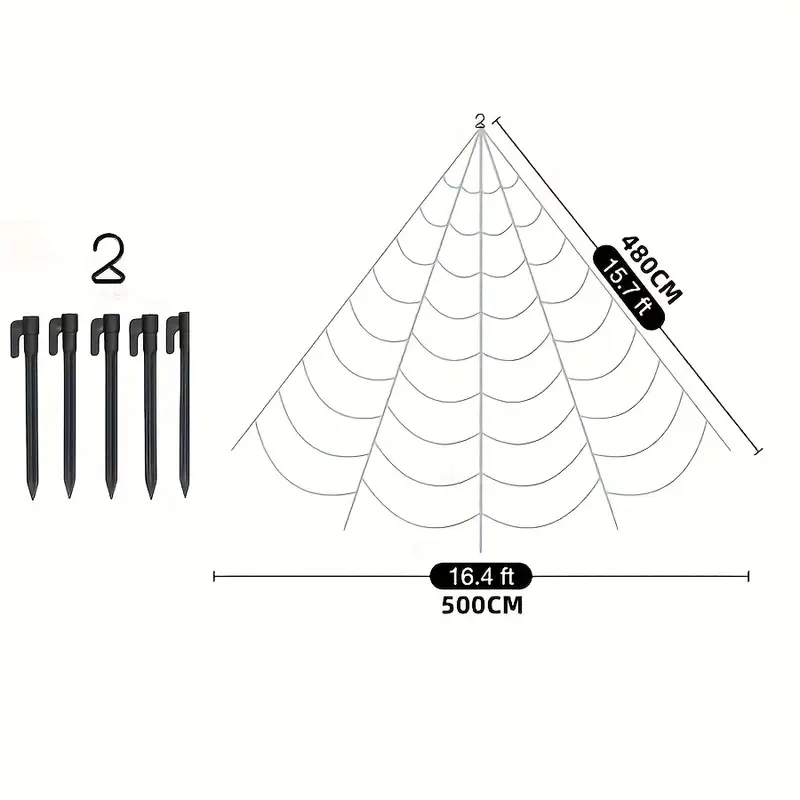 Darkweave Giant Spider Web 16 Feet – Halloween Outdoor Decoration for Yard or Patio