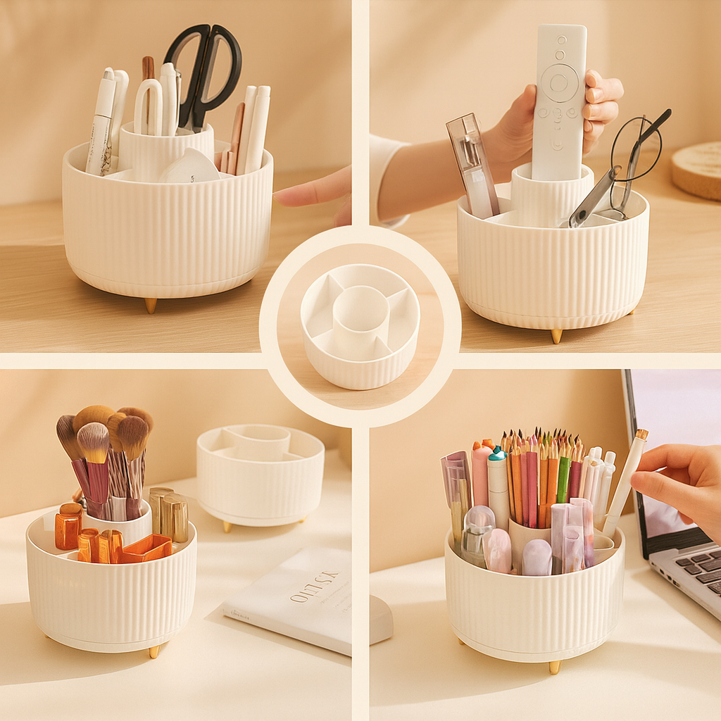 Elegant Spin 360° Rotating Organizer – Cosmetic Storage
