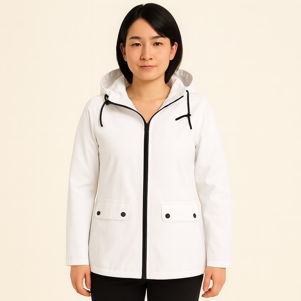 Elizabeth | Elegant waterproof hooded jacket